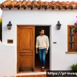 Home 12 대체투자 옵션과 부동산 투자 비교 - **Prompt:** A cozy and inviting Portuguese suburban house, bathed in warm, golden sunlight. The hous...