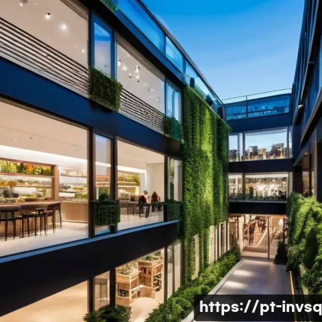 대체투자 옵션 평가의 기초 이론 - **Prompt for Real Estate Investment (FIIs):**
    "A vibrant and modern shopping center in a bustlin...