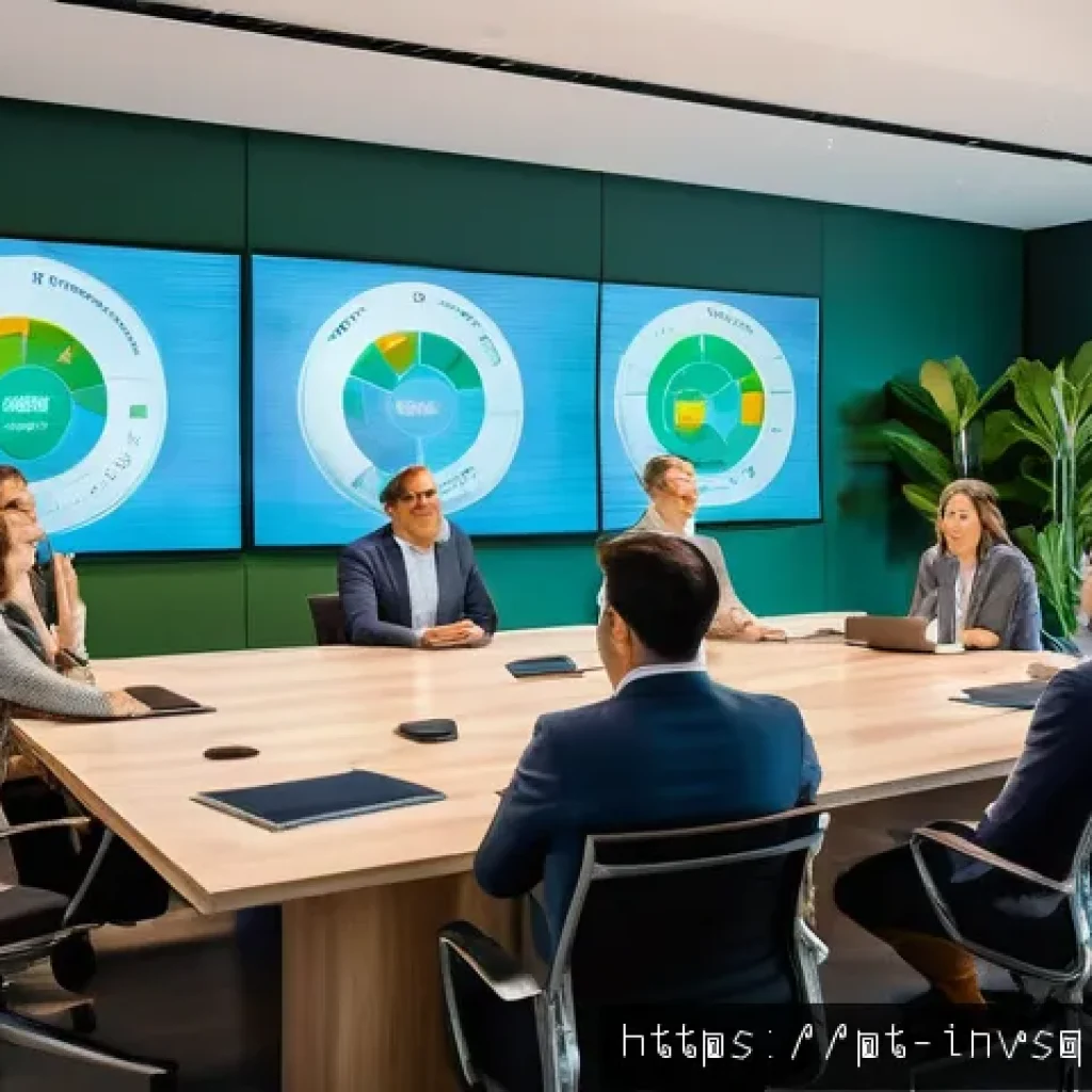 대체투자 옵션 평가의 윤리적 고려사항 - A diverse group of professional investors in a modern conference room, engaged in a vibrant discussi...