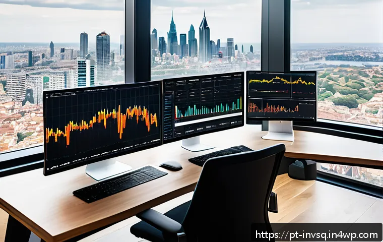 대체투자 옵션 평가의 데이터 통합 방법 - A modern financial analyst workspace showing a multi-screen setup with dynamic dashboards displaying...