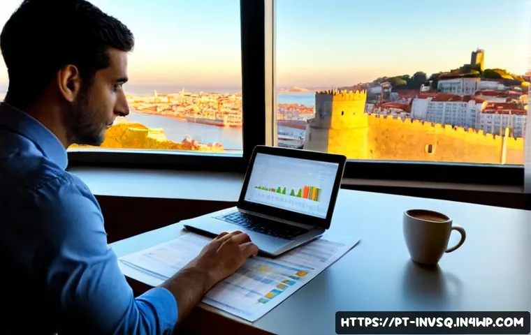 Home 17 대체투자 옵션의 재무 모델링 기법 - Photorealistic financial analyst in a modern Lisbon office building an alternative investment model,...